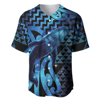 Humpback Whale Matariki New Zealand Baseball Jersey NZ Maori Paikea Poutama Luxury Blue LT14 Blue - Polynesian Pride