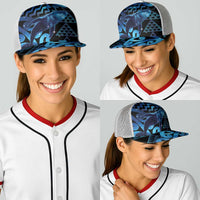 Humpback Whale Matariki New Zealand Baseball Net Cap NZ Maori Paikea Poutama Luxury Blue LT14 - Polynesian Pride