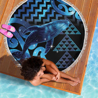 Humpback Whale Matariki New Zealand Beach Blanket NZ Maori Paikea Poutama Luxury Blue