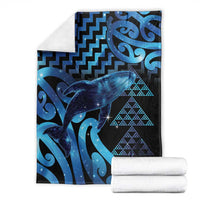Humpback Whale Matariki New Zealand Blanket NZ Maori Paikea Poutama Luxury Blue LT14 - Polynesian Pride
