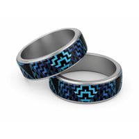 Humpback Whale Matariki New Zealand Classic Ring NZ Maori Paikea Poutama Luxury Blue LT14 Sliver Blue - Polynesian Pride