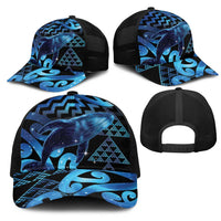 Humpback Whale Matariki New Zealand Mesh Trucker Cap NZ Maori Paikea Poutama Luxury Blue