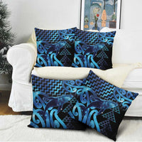 Humpback Whale Matariki New Zealand Pillow Cover NZ Maori Paikea Poutama Luxury Blue LT14 - Polynesian Pride