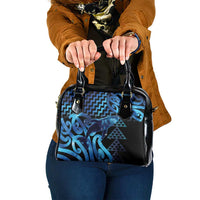Humpback Whale Matariki New Zealand Shoulder Handbag NZ Maori Paikea Poutama Luxury Blue
