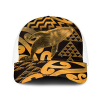 Humpback Whale Matariki New Zealand Baseball Net Cap NZ Maori Paikea Poutama Luxury Gold LT14 One Size White Gold - Polynesian Pride