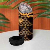 Humpback Whale Matariki New Zealand 4 in 1 Can Cooler Tumbler NZ Maori Paikea Poutama Luxury Gold