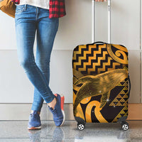 Humpback Whale Matariki New Zealand Luggage Cover NZ Maori Paikea Poutama Luxury Gold
