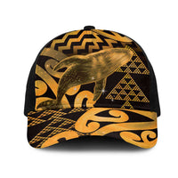 Humpback Whale Matariki New Zealand Mesh Trucker Cap NZ Maori Paikea Poutama Luxury Gold