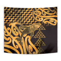 Humpback Whale Matariki New Zealand Tapestry NZ Maori Paikea Poutama Luxury Gold LT14 - Polynesian Pride