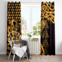 Humpback Whale Matariki New Zealand Window Curtain NZ Maori Paikea Poutama Luxury Gold