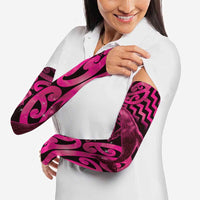 Humpback Whale Matariki New Zealand Arm Sleeves NZ Maori Paikea Poutama Luxury Pink