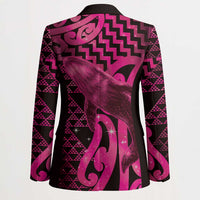 Humpback Whale Matariki New Zealand Blazer NZ Maori Paikea Poutama Luxury Pink LT14 - Polynesian Pride
