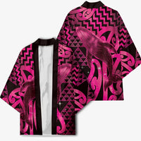 Humpback Whale Matariki New Zealand Kimono NZ Maori Paikea Poutama Luxury Pink