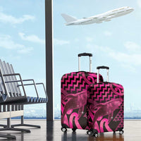 Humpback Whale Matariki New Zealand Luggage Cover NZ Maori Paikea Poutama Luxury Pink