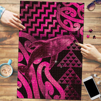 Humpback Whale Matariki New Zealand Puzzle NZ Maori Paikea Poutama Luxury Pink LT14 Pink - Polynesian Pride