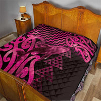 Humpback Whale Matariki New Zealand Quilt NZ Maori Paikea Poutama Luxury Pink LT14 - Polynesian Pride