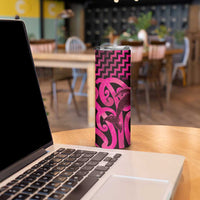 Humpback Whale Matariki New Zealand Skinny Tumbler NZ Maori Paikea Poutama Luxury Pink