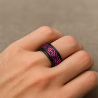 Humpback Whale Matariki New Zealand Spinner Ring NZ Maori Paikea Poutama Luxury Pink LT14 - Polynesian Pride