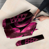 Humpback Whale Matariki New Zealand Umbrella NZ Maori Paikea Poutama Luxury Pink LT14 - Polynesian Pride