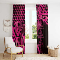Humpback Whale Matariki New Zealand Window Curtain NZ Maori Paikea Poutama Luxury Pink LT14 - Polynesian Pride
