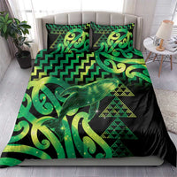 Humpback Whale Matariki New Zealand Bedding Set NZ Maori Paikea Poutama Luxury Green LT14 - Polynesian Pride