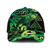 Humpback Whale Matariki New Zealand Mesh Trucker Cap NZ Maori Paikea Poutama Luxury Green