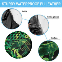 Humpback Whale Matariki New Zealand Spare Tire Cover NZ Maori Paikea Poutama Luxury Green