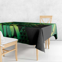 Humpback Whale Matariki New Zealand Tablecloth NZ Maori Paikea Poutama Luxury Green LT14 - Polynesian Pride