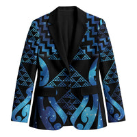 Taniko Motifs Matariki New Zealand Blazer NZ Niho Taniwha Poutama LT14 Unisex Blue - Polynesian Pride
