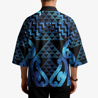 Taniko Motifs Matariki New Zealand Kimono NZ Niho Taniwha Poutama