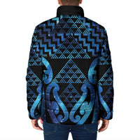 Taniko Motifs Matariki New Zealand Padded Jacket NZ Niho Taniwha Poutama LT14 - Polynesian Pride