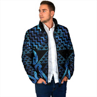 Taniko Motifs Matariki New Zealand Padded Jacket NZ Niho Taniwha Poutama LT14 - Polynesian Pride