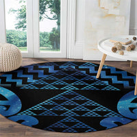 Taniko Motifs Matariki New Zealand Round Carpet NZ Niho Taniwha Poutama LT14 - Polynesian Pride