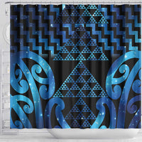 Taniko Motifs Matariki New Zealand Shower Curtain NZ Niho Taniwha Poutama LT14 - Polynesian Pride