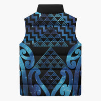 Taniko Motifs Matariki New Zealand Sleeveless Puffer Jacket NZ Niho Taniwha Poutama LT14 - Polynesian Pride