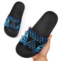 Taniko Motifs Matariki New Zealand Slide Sandals NZ Niho Taniwha Poutama LT14 - Polynesian Pride