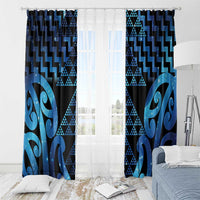 Taniko Motifs Matariki New Zealand Window Curtain NZ Niho Taniwha Poutama LT14 - Polynesian Pride