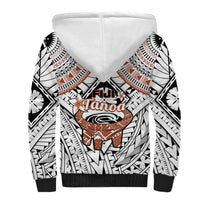 Fiji Tanoa Sherpa Hoodie Kava Bowl Fijian Tapa Brown Pattern LT14 - Polynesian Pride