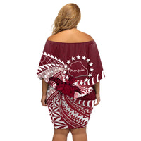 Cook Islands Mangaia Gospel Day Family Matching Off Shoulder Short Dress and Hawaiian Shirt Polynesian Art With Sea Turtle