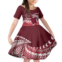 Cook Islands Mangaia Gospel Day Family Matching Tank Maxi Dress and Hawaiian Shirt Polynesian Art With Sea Turtle