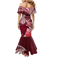 Cook Islands Mangaia Gospel Day Mermaid Dress Polynesian Art With Sea Turtle LT14 - Polynesian Pride