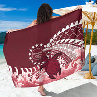 Cook Islands Mangaia Gospel Day Sarong Polynesian Art With Sea Turtle
