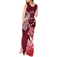 Cook Islands Mangaia Gospel Day Tank Maxi Dress Polynesian Art With Sea Turtle LT14 - Polynesian Pride