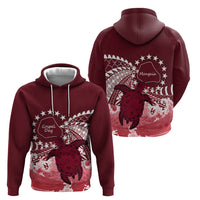 Cook Islands Mangaia Gospel Day Zip Hoodie Polynesian Art With Sea Turtle
