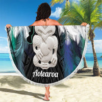 Aotearoa Korowai Motif Beach Blanket Hei Tiki Poutama Maori Pattern LT14 - Polynesian Pride
