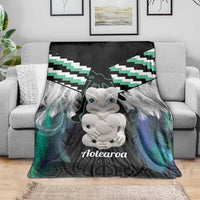 Aotearoa Korowai Motif Blanket Hei Tiki Poutama Maori Pattern LT14 - Polynesian Pride