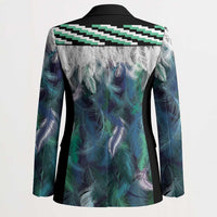 Aotearoa Korowai Motif Blazer Hei Tiki Poutama Maori Pattern - Polynesian Pride