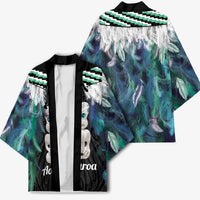 Aotearoa Korowai Motif Kimono Hei Tiki Poutama Maori Pattern - Polynesian Pride