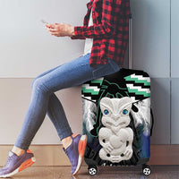 Aotearoa Korowai Motif Luggage Cover Hei Tiki Poutama Maori Pattern