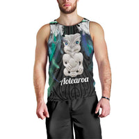 Aotearoa Korowai Motif Men Tank Top Hei Tiki Poutama Maori Pattern LT14 - Polynesian Pride